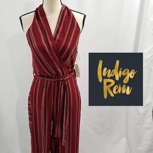 *NWT*Boho Indigo Rein Halter Vneck Romper- Med